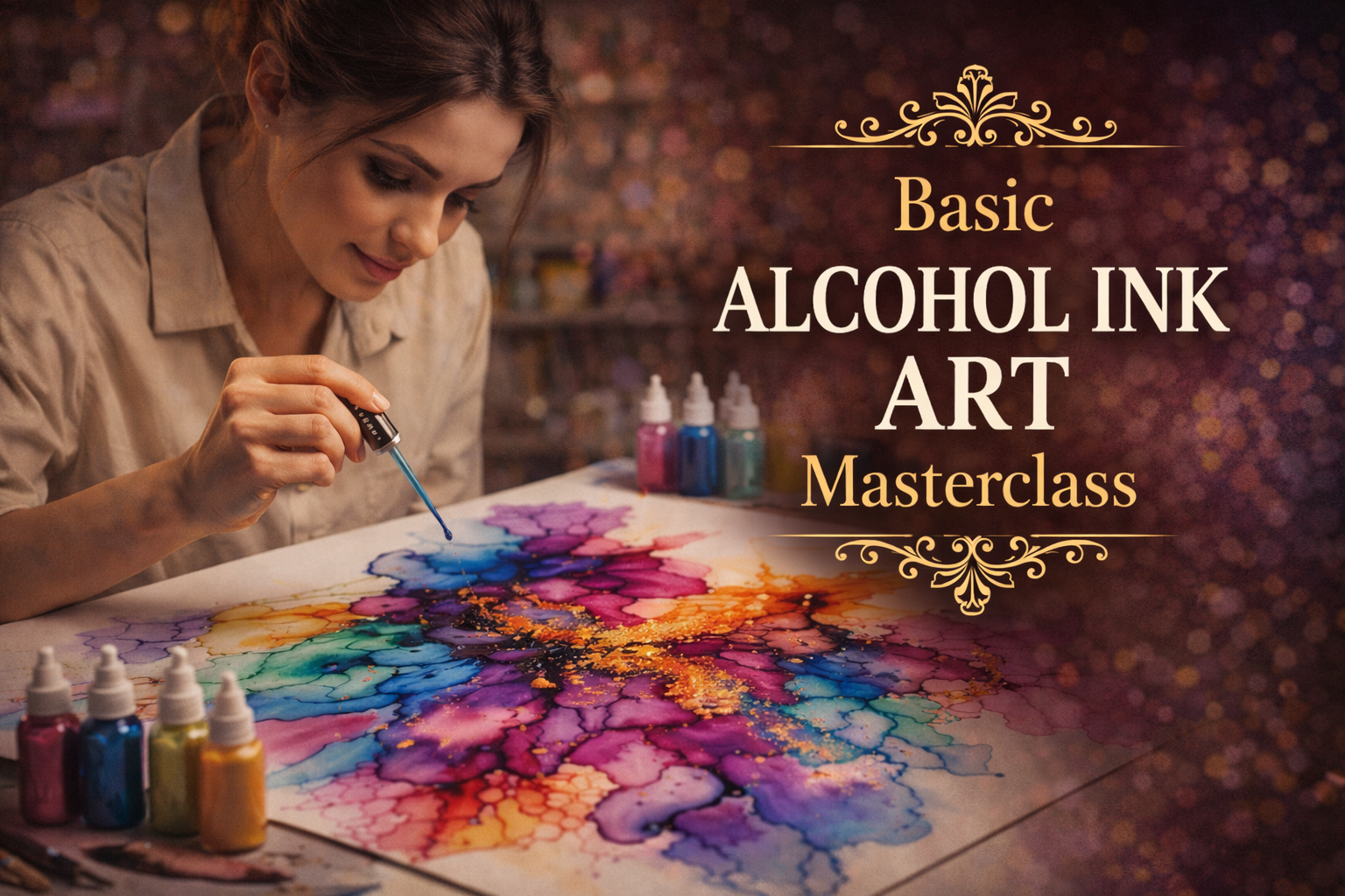 Basic Alcohol Ink Art Masterclass 